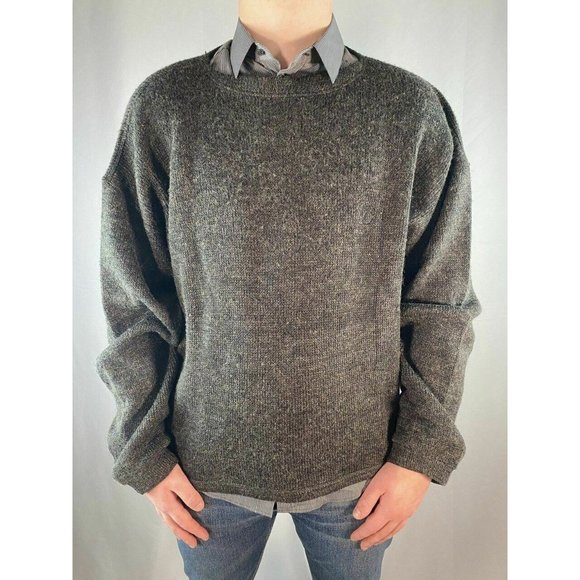 Valentino Jeans Gray Wide Neck Sweater Vintage - Picture 2 of 5